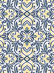 CTD212 - Navy and Yellow Tile - 12x16
