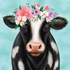 ET332 - Floral Cow - 12x12