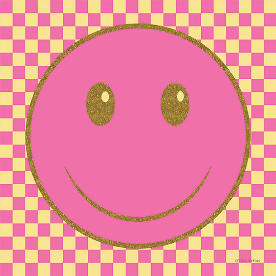 Yass Naffas Designs YND459 - YND459 - Good Vibe Face - 12x12 Inspirational, Smiley Face, Checkered Border, Good Vibe Face, Retro from Penny Lane