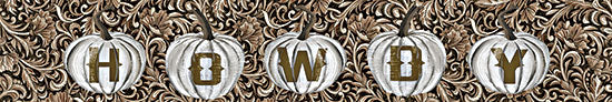 Cindy Jacobs CIN4403 - CIN4403 - Howdy Pumpkin Sign - 36x6 howdy pumpkins, western fall decor, rustic greeting, white pumpkins typography, autumn harvest theme, whimsical country art from Penny Lane