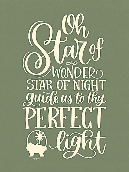 Imperfect Dust DUST1274 - DUST1274 - Star of Wonder - 12x16 christmas quote, star of wonder, nativity silhouette, green background, holiday decor, spiritual Christmas, handwritten typography from Penny Lane