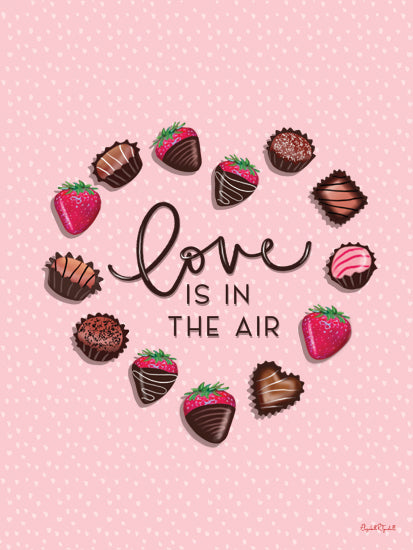 Elizabeth Tyndall ET558 - ET558 - Love is in the Air - 12x16 love is in the air, valentines, chocolate strawberries, truffles, sweets, heart shapes, romantic, pink tones from Penny Lane