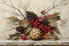 HK392 - Pinecones and Berries    - 18x12