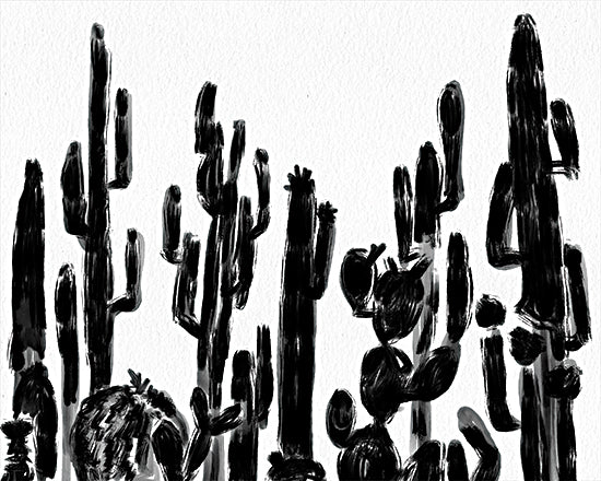 Kamdon Kreations KAM1067 - KAM1067 - Blank Desert - 16x12 cactus drawing, desert flora, minimal art, black and white cacti, arid plants, hand-drawn illustration, ink sketch style from Penny Lane