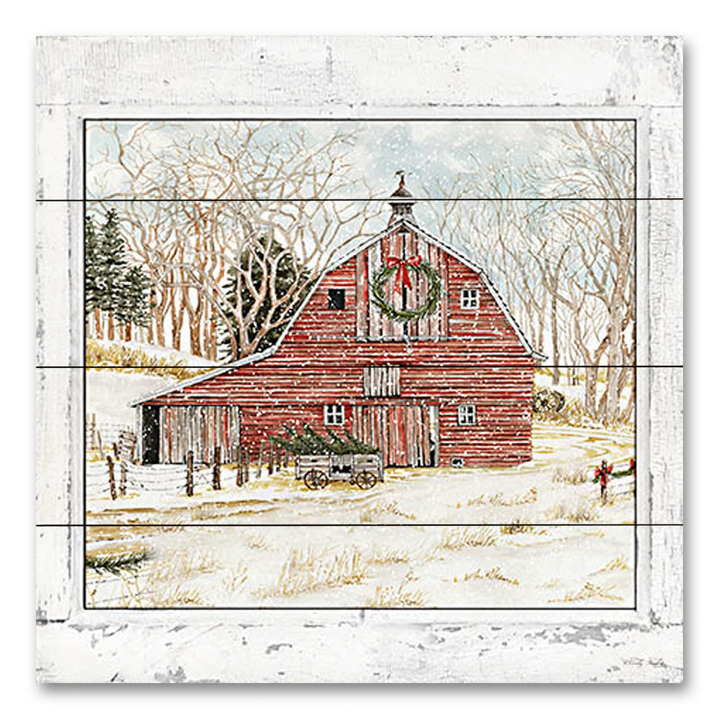 Cindy Jacobs CIN3262PAL - CIN3262PAL - Winter Window II - 12x12 Barn, Farm, Winter, Window, Landscape, Christmas, Holidays, Farmhouse/Country from Penny Lane