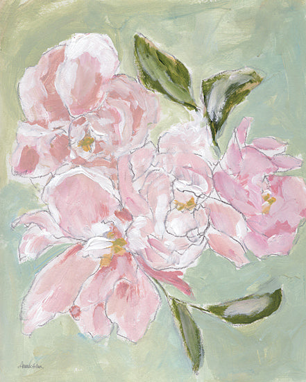 Amanda Hilburn AH186 - AH186 - Pink Rose Sketch - 12x16 Flowers, Roses, Pink Roses, Spring, Abstract, Watercolor from Penny Lane