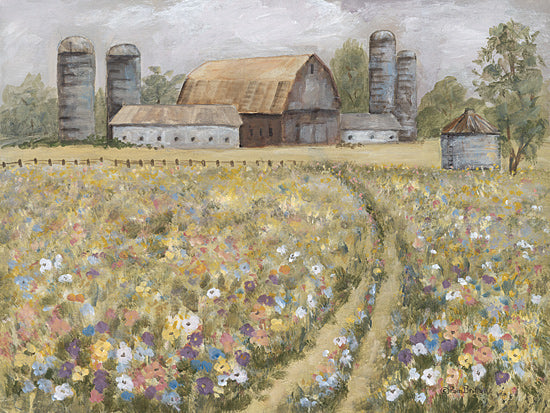 Pam Britton BR631 - BR631 - Country Wildflowers - 16x12 Barns, Farm, Silos, Wildflowers, Landscape, Farmhouse/Country from Penny Lane