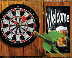 ED494 - Beer and Darts Welcome - 16x12