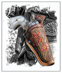 JGS593 - Flower Stamped Holster - 12x16