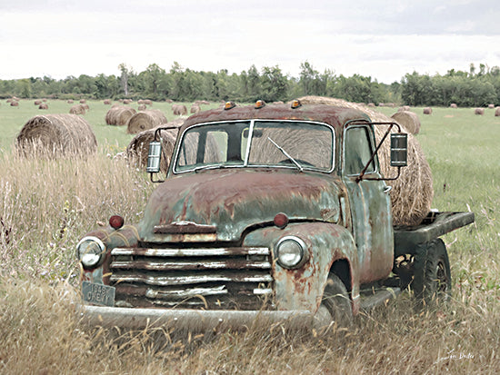 Lori Deiter LD3436 - LD3436 - Hay Harvest - 16x12 Photography, Truck, Vintage Truck, Hay, Haybales, Hay Field, Hay Harvest, Summer from Penny Lane