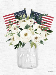LET1173 - Flowers and Flags Est. 1776 - 12x16