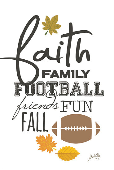 Marla Rae MAZ5960 - MAZ5960 - Fall Football Fun - 12x18 Football, Fall, Inspirational, Faith, Family, Football, Typography, Signs, Textual Art, Masculine, Leaves from Penny Lane