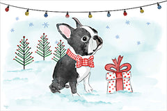 MOL2783 - Christmas Boston Dog - 18x12