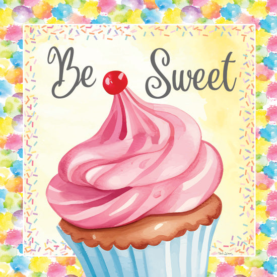 Nicole DeCamp ND442 - ND442 - Be Sweet Cupcake - 12x12 Kitchen, Cupcake, Be Sweet, Typography, Signs, Textual Art, Confetti from Penny Lane