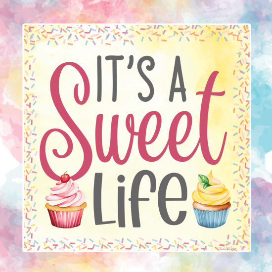 Nicole DeCamp ND443 - ND443 - It's a Sweet Life Cupcake - 12x12 Kitchen, Cupcakes, It's a Sweet Life, Typography, Signs, Textual Art, Confetti from Penny Lane