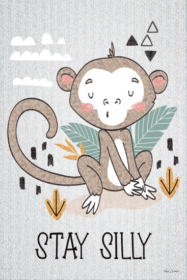 Nicole DeCamp ND559 - ND559 - Stay Silly - 12x18 Children, Monkey, Leaves, Tropical, Inspirational, Stay Silly, Typography, Signs, Textual Art from Penny Lane