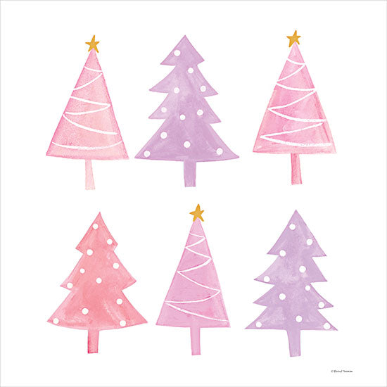 Rachel Nieman RN554 - RN554 - Pastel Christmas Trees - 12x12 Christmas, Holidays, Trees, Christmas Trees, Pastel, Winter from Penny Lane