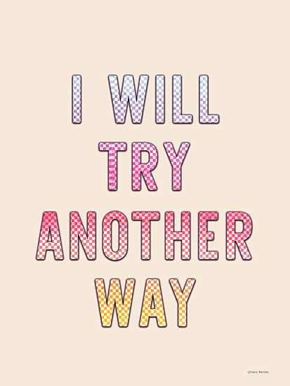Yass Naffas Designs YND453 - YND453 - Try Another Way - 12x16 Inspirational, I Will Another Way, Typography, Signs, Textual Art, Checkered, Motivational from Penny Lane