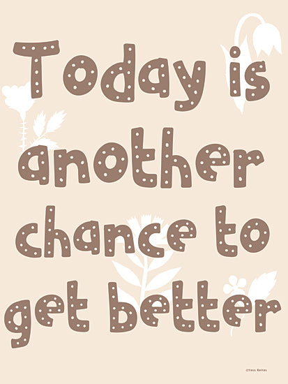 Yass Naffas Designs YND457 - YND457 - Another Chance - 12x16 Inspirational, Today is Another Chance to Get Better, Typography, Signs, Textual Art, Motivational, Flower Background from Penny Lane