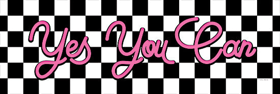 Yass Naffas Designs YND463 - YND463 - Yes You Can - 18x6 Inspirational, Yes You Can, Typography, Signs, Textual Art, Checkered, Motivational from Penny Lane