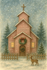 ANT265 - Christmas Church - 12x18