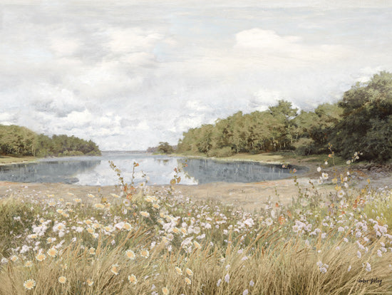 Amber Sterling AS389 - AS389 - Wildflower Meadow - 16x12 lake landscape, wildflowers, shoreline, serene water, soft sky, meadow from Penny Lane