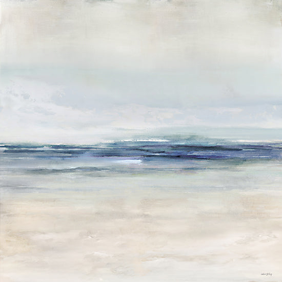 Amber Sterling AS471 - AS471 - Coastal Calm   - 12x12 abstract seascape, soft waves, pastel tones, ocean view, blue green gradients, serene water, dreamy sky from Penny Lane