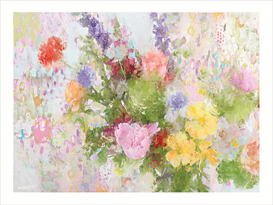Amber Sterling AS535 - AS535 - Where Colors Dance and Sing - 16x12 floral bouquet, colorful flowers, impressionistic painting, spring garden, pastel tones, vibrant petals, modern floral art, bright and cheerful wall decor from Penny Lane