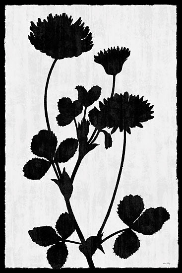 Amber Sterling AS618 - AS618 - Inverted Garden I - 12x18 black silhouette floral botanical flowers stems leaves minimal monochrome from Penny Lane