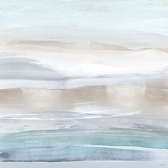 Amber Sterling AS620 - AS620 - Glowing Tide - 12x12 soft coastal abstract beach tones blue beige horizon calm ocean inspired from Penny Lane