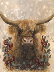 BR611 - Holiday Highland Cow   - 12x16