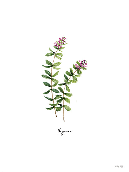 Cindy Jacobs CIN4718 - CIN4718 - Thyme Herb - 12x16 thyme herb watercolor, botanical art, greenery print, cooking ingredient, minimalist kitchen decor, nature illustration, delicate plant study, herbal decor, culinary garden, modern farmhouse style from Penny Lane