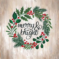 CTD442 - Merry & Bright Wreath - 12x12