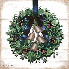 ET500 - Navy Bow Wreath - 12x12