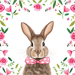 ET631 - Pink Roses Floral Bunny - 12x12