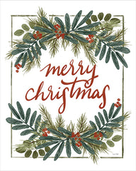 FEN958 - Holly Green Merry Christmas - 12x16