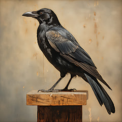 HK341 - Crow Poist   - 12x12