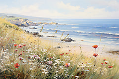 HK348 - Poppies by the Sea   - 18x12