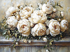 HK379 - Peony Pile   - 16x12