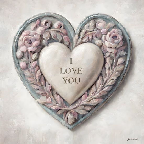 Jo Moulton JO253 - JO253 - I Love You Heart - 12x12 geometric, abstract, modern, black & white, patterns, contemporary from Penny Lane