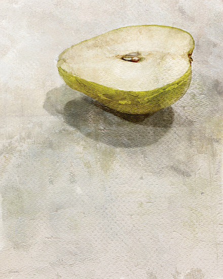 Kamdon Kreations KAM1032 - KAM1032 - Pearfectly Ripe - 12x16 green apple, sliced apple, half apple, fruit, still life, kitchen decor, food and drink, painterly, textured background, neutral, minimalist, fresh, simple from Penny Lane