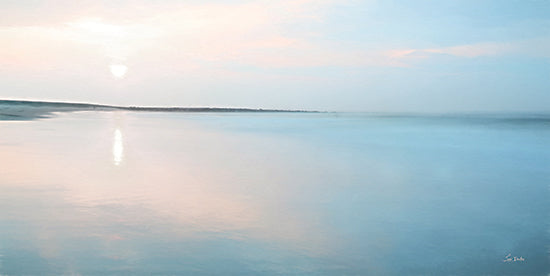 Lori Deiter LD3419 - LD3419 - Pastel Sunrise    - 18x9 calm ocean, sunset reflection, pastel colors, horizon, seascape, minimalistic water view, tranquil sky, serene landscape, soft tones from Penny Lane