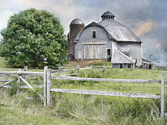 LD3885 - Round Barn in Summer - 16x12
