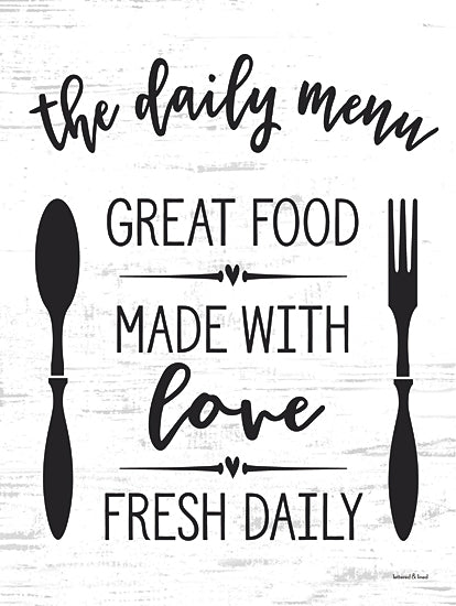 lettered & lined LET1143 - LET1143 - The Daily Menu - 12x16 Kitchen Sign, Food Preparation, Rustic Decor, Daily Menu, Cooking Inspiration from Penny Lane