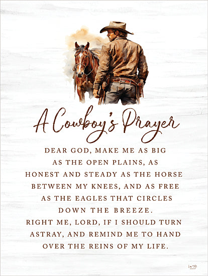 Lux + Me Designs LUX1095 - LUX1095 - A Cowboy's Prayer    - 12x16 Cowboy Prayer, Western Lifestyle, Horseback Riding, Inspirational, Rustic Faith from Penny Lane