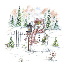 MARY664 - Vintage Snow Lady - 12x12