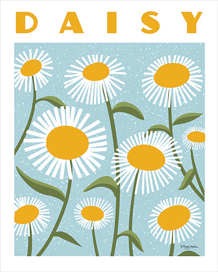 Molly Mattin MAT124 - MAT124 - Daisy Poster    - 12x16 Daisy flowers, botanical wall art, floral design, retro style, colorful flower illustration from Penny Lane