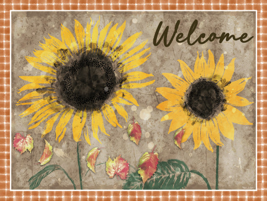 Nicole DeCamp ND714 - ND714 - Welcome Fall Sunflowers - 16x12 sunflowers, fall, welcome, autumn, typography, nature, decorative, warm colors, seasonal from Penny Lane
