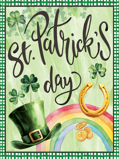 Nicole DeCamp ND838 - ND838 - St. Patrick's Day - 12x16 st. patrick's day art, shamrocks, leprechaun hat, rainbow, horseshoe, gold coins, lucky elements, festive green theme from Penny Lane