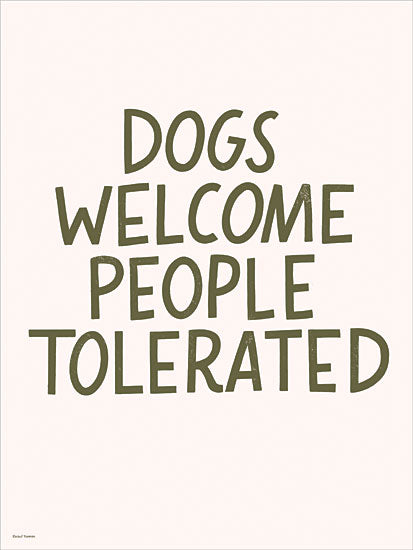 Rachel Nieman RN891 - RN891 - Dogs Welcome - 12x16 animals, typography, pets, humor, word art, dog, quote, saying, whimsical, decorative, digital illustration, neutral from Penny Lane